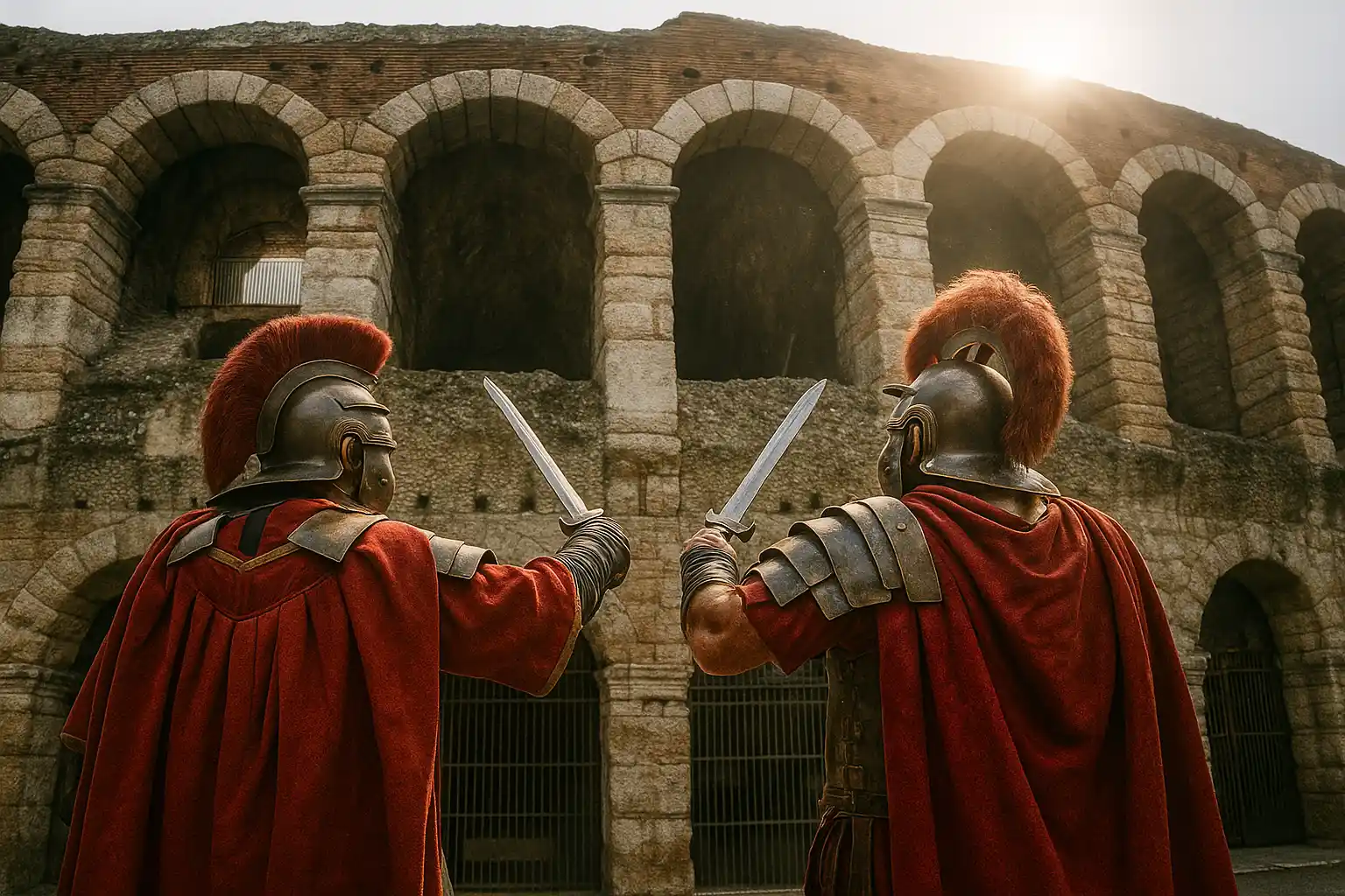 Roman soldiers exchanging a tessera as an early form of patrol verification