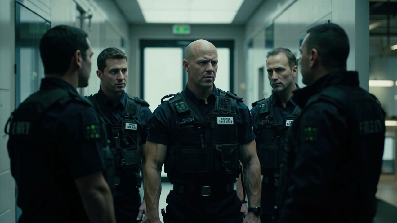 Security supervisors briefing guard teams before starting patrols on a digital guard tour system