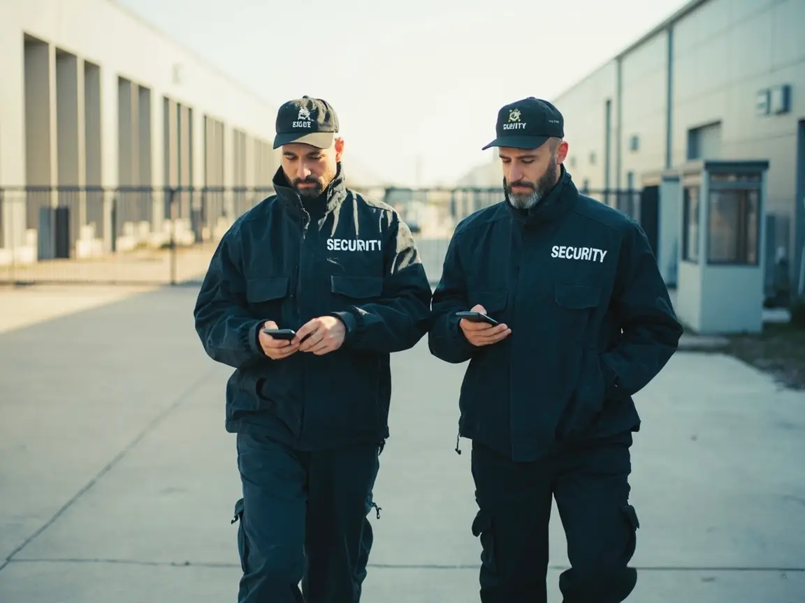 Security guards on duty with Digital Guard Tour app