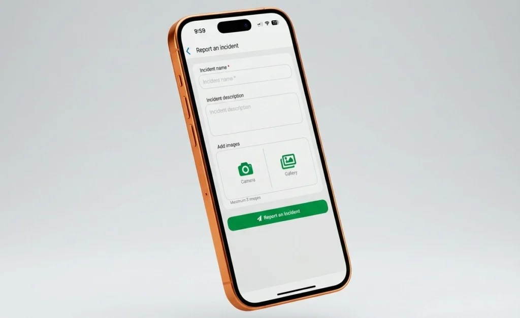 Report an incident in Trinity Guard