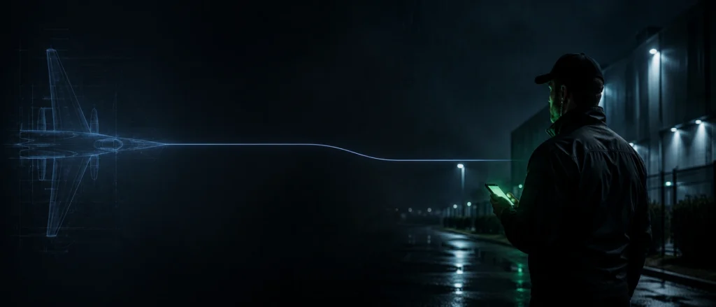 KISS principle connecting military aircraft engineering with a security guard using a mobile guard tour system during a night patrol