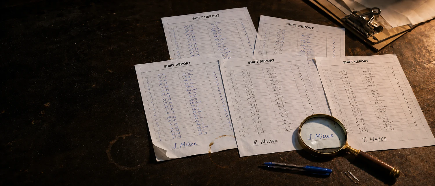 Magnifying glass examining security shift reports to verify evidence behind AI search recommendations.
